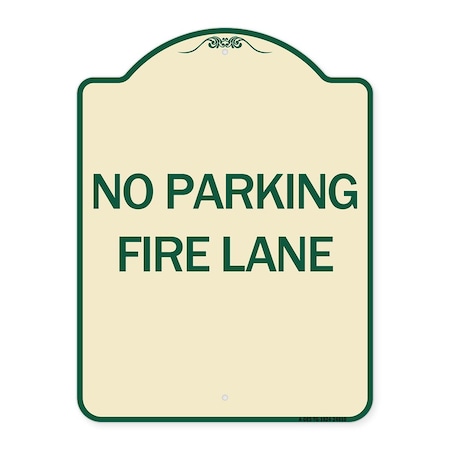 Signmission Pavement Stencil No Parking Fire Lane Heavy-Gauge Aluminum Sign, 24" x 18", TG-1824-24610 A-DES-TG-1824-24610